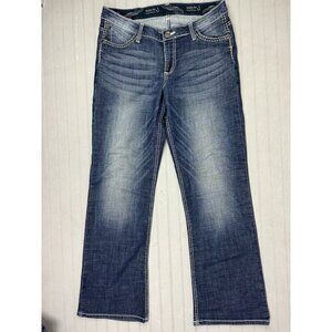 Shiloh Size 11/12 x 32 Womens Bootcut Jeans Med Wash Stretch Mid Rise